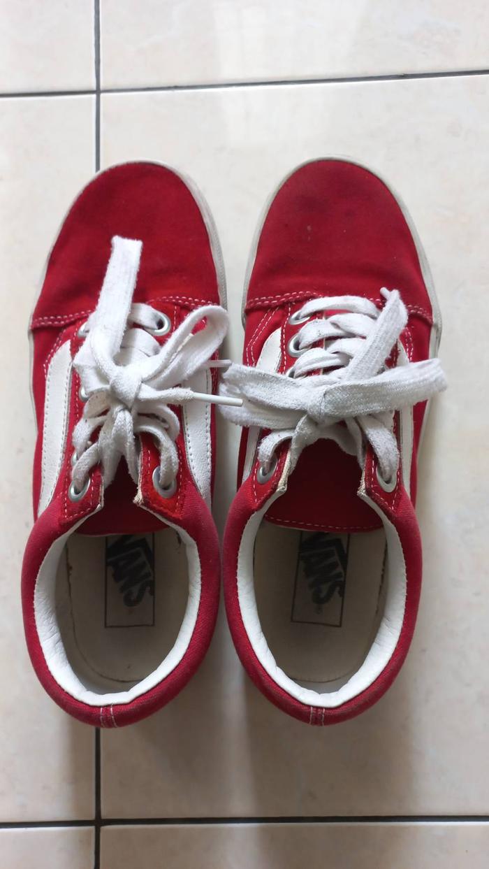 Sepatu Vans Classic ORI Merah Bekas
