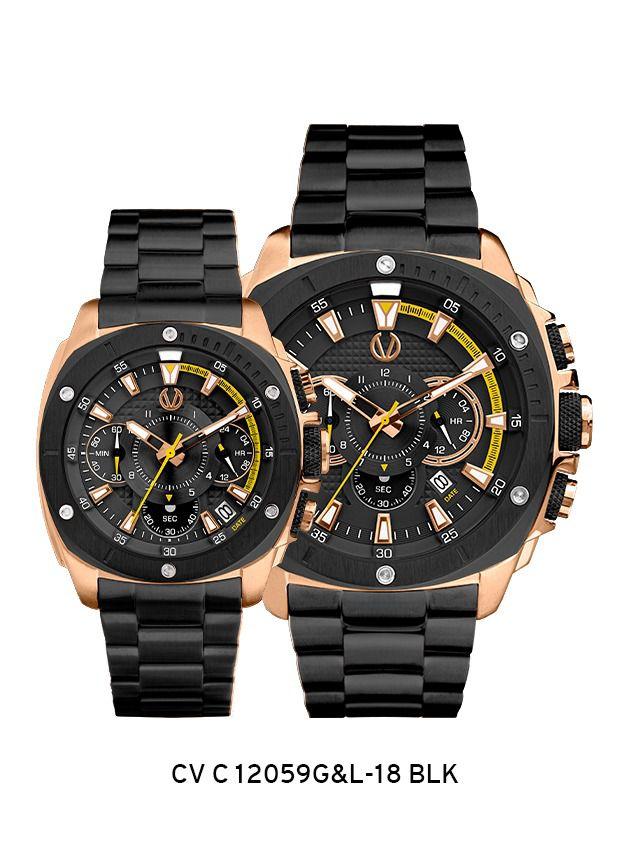 Jam Tangan CHRIST VERRA Couple CV 12059L-18 BLK & CV 12059G-18 BLK