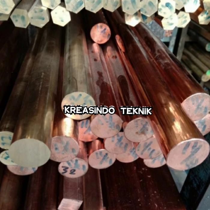 As Tembaga 10mm x 200mm - tembaga batangan