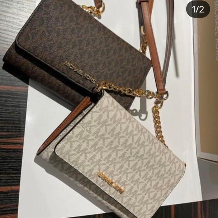 Wallet Flap Multifunction Phone Crossbody Brown / Vanilla