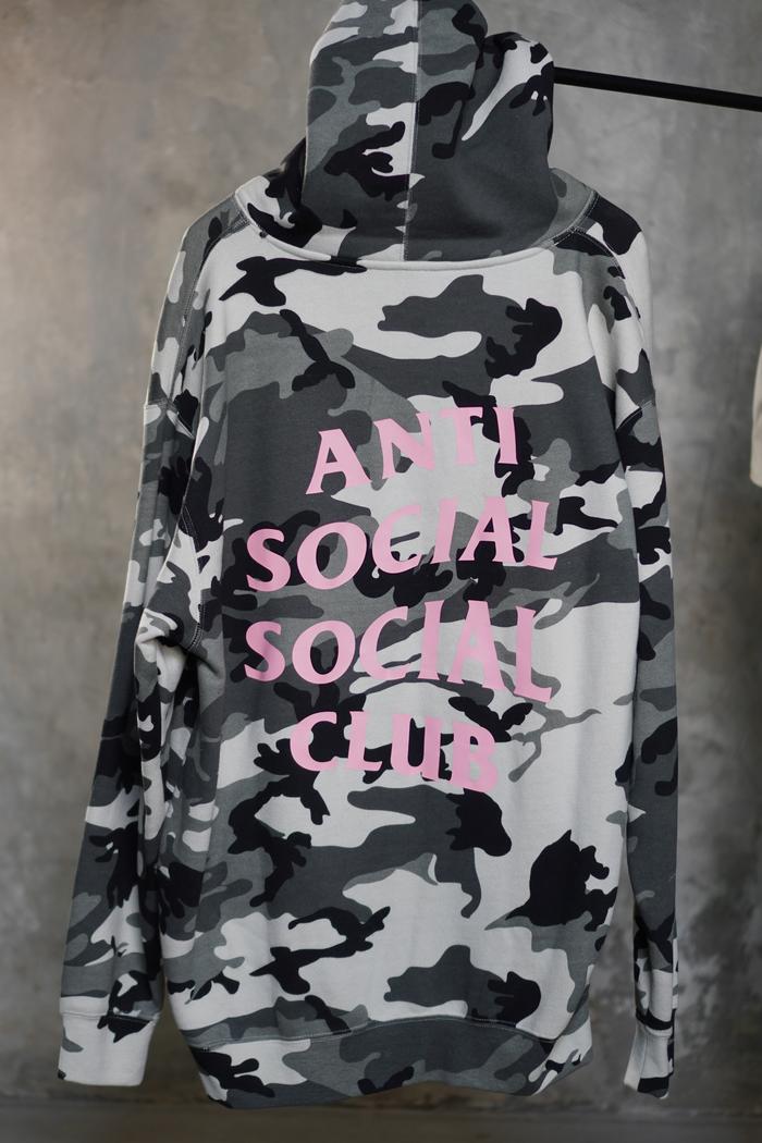 ASSC "The Not Gildan" Snow Camo Hoodie Pink size L - PRELOVED