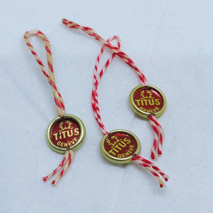 Label merk hang tag Titus Geneve jam tangan antik solvil et titus swis