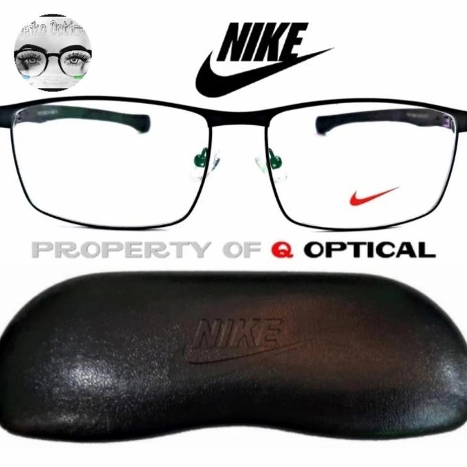 Kacamata Frame Pria Titanium Nike Magnet COL.01-s58 Black Elegan Sport