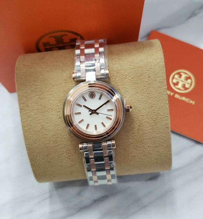 Jam Tangan Toryy Burchh TBW9011 Multicolor Clasic. Stainless Rose Gold