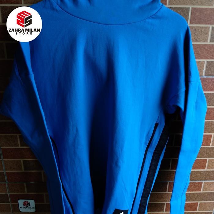 Jaket Adidas Women Mission Victory Hoodie Blue Original