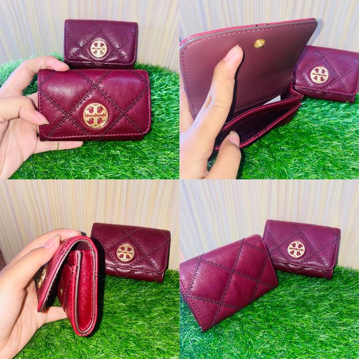 Willa Flap Card Case Wallet Claret