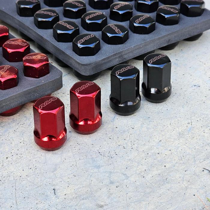 Baut Roda Lugnuts Rays 17mm 12x1.5mm Merah Hitam