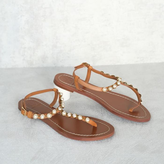Sandal original - Tory Burch Emmy Pearl Tan Leather