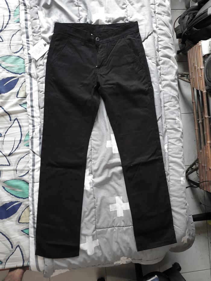 UNKL347 Pants Chinos Chino Celana Panjang UNKL 347 Black Hitam M