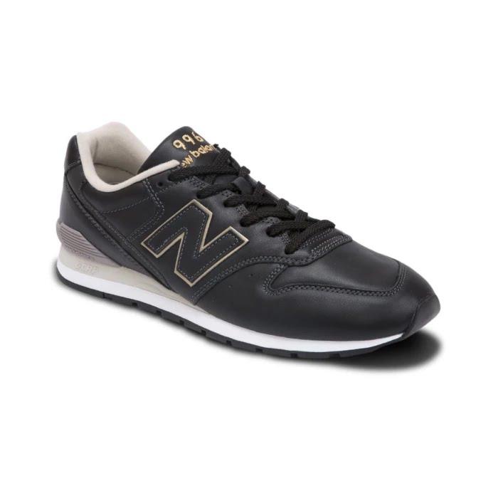 SEPATU WANITA NEW B*LANCE 996 LEATHER BLACK GOLD ORIGINAL