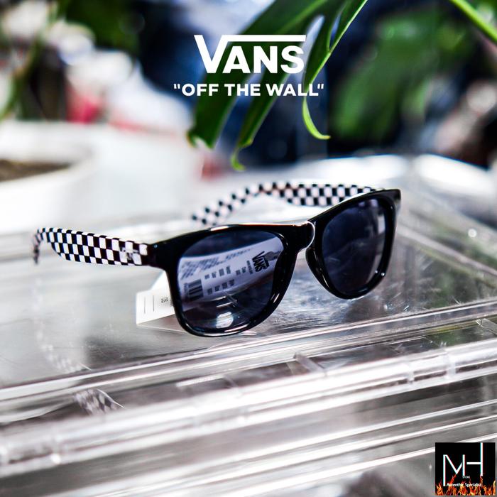 Vans Kaca Mata Sunglasses Spicoli 4 Logo Ck Black white Original 100%