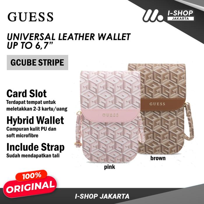 Universal Mini Wallet HP Bag Strap GUESS Gcube Card Slot Leather Slim
