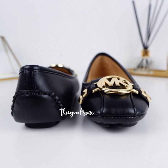 SEPATU BRANDED ORI - MK FULTON FLAT SHOES NAPPA BLACK