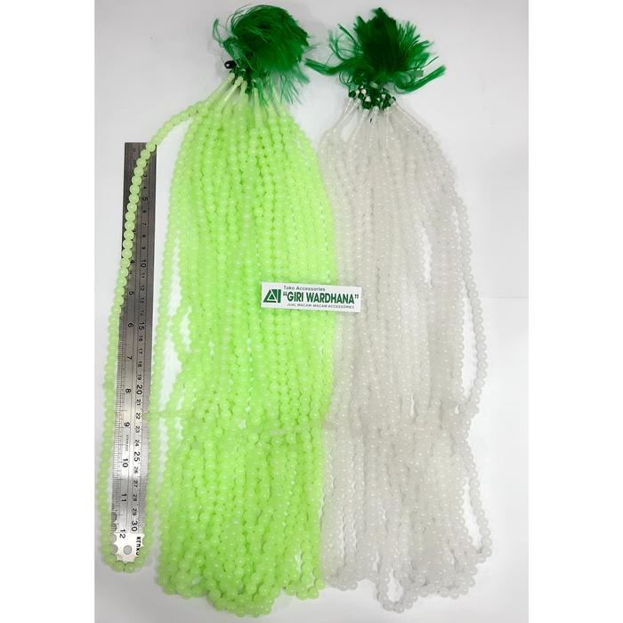 Tasbih Fosfor 99 Terlihat Dalam Gelap TANGGUNG 8mm Isi 12pcs Grosir
