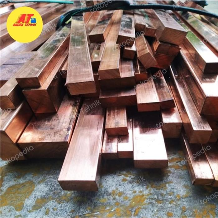 plat tembaga kotak 50mm x 50mm x 230mm