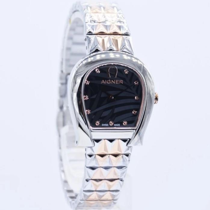 AIGNER A154206 Carrara Jam Tangan Analog Wanita Silver Rose Original