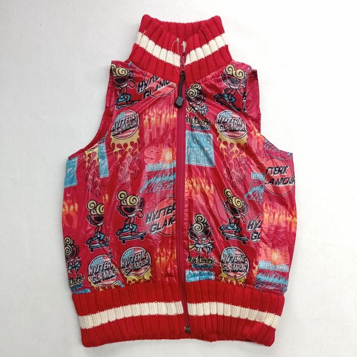 rompi anak hysteric glamour mini down puffer reversible vest bulang