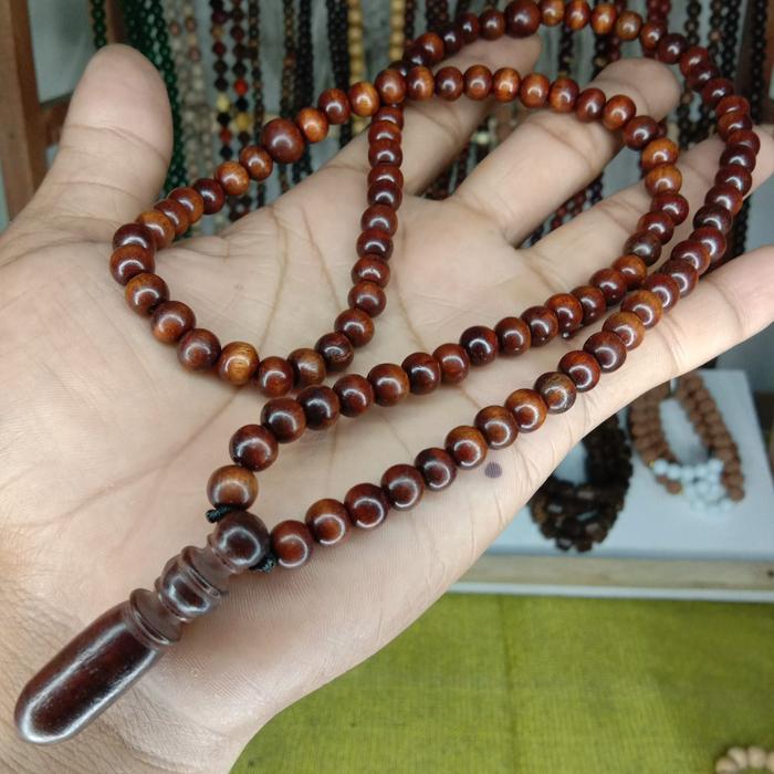 Kalung tasbih kayu stigi bandul unik