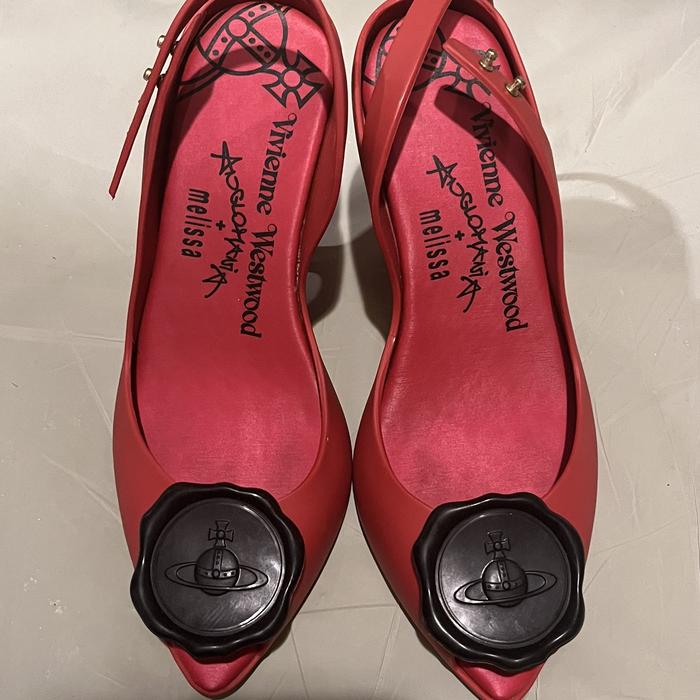 Melissa x Vivienne Westwood Anglomania heels | sepatu hal merah wanita