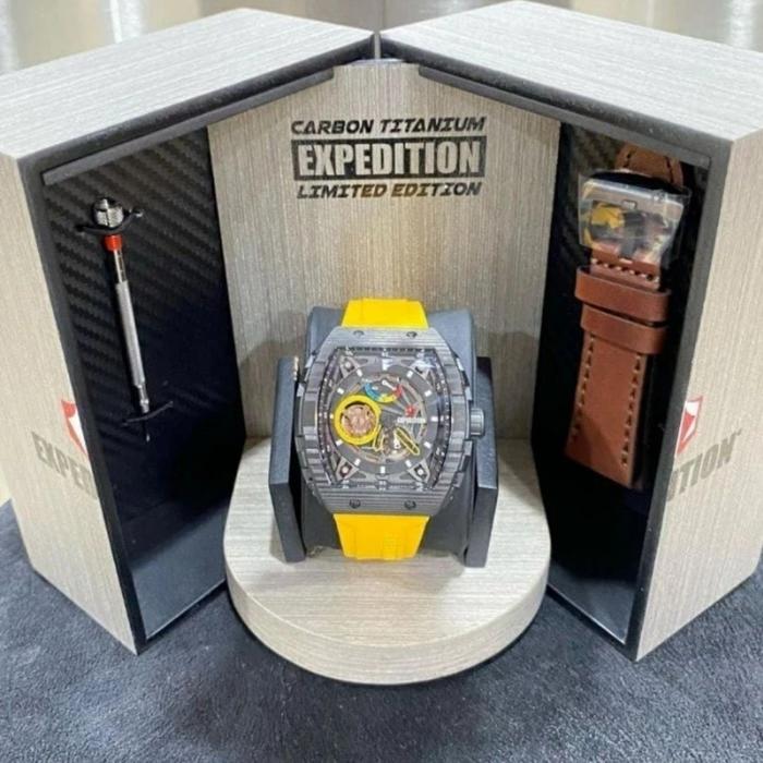Expedition Original Carbon Titanium Automatic E6782 Yellow Black