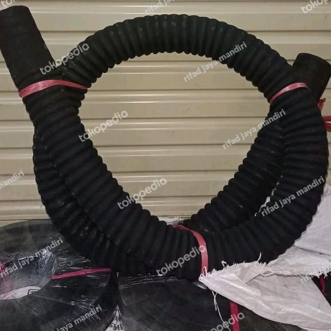 Selang Spiral/Selang Knalpot 2" inch x 2 meter karet Flexible