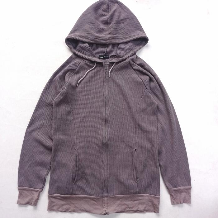 Lad Musician thermal waffle fleece basic hoodie zipper