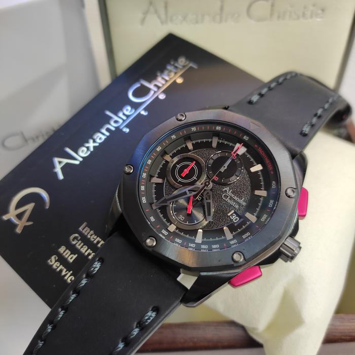 Jam PRIA ORIGINAL Alexandre Christie Ac 6663 MC Leather Stainless