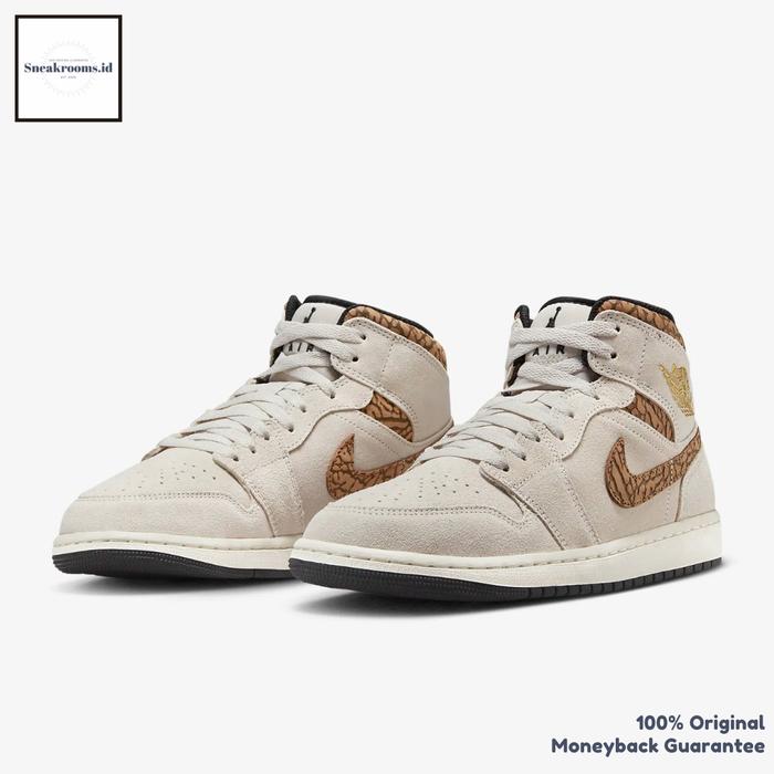 Air Jordan 1 Mid SE Brown Elephant Original Resmi (100% Authentic)