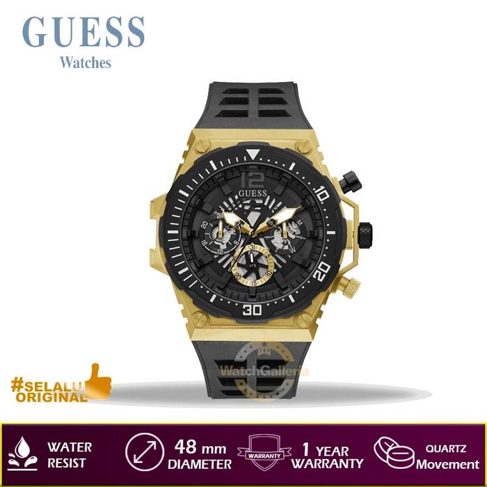 Jam Tangan Pria Guess GW0325G1 - Black EXPOSURE Original Murah