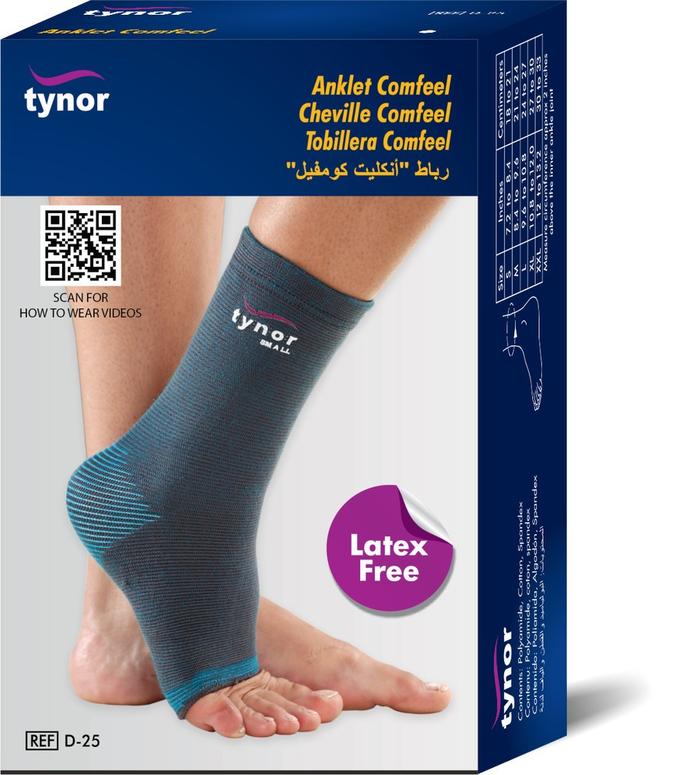 TYNOR Ankle Comfeel Pair D25