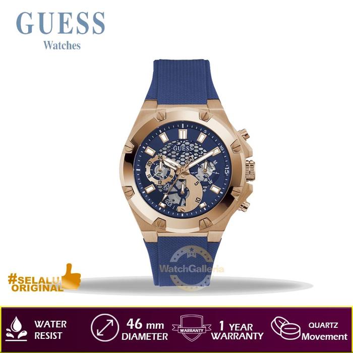 Jam Tangan Pria Guess GW0334G3 - Blue THIRD GEAR Original Murah