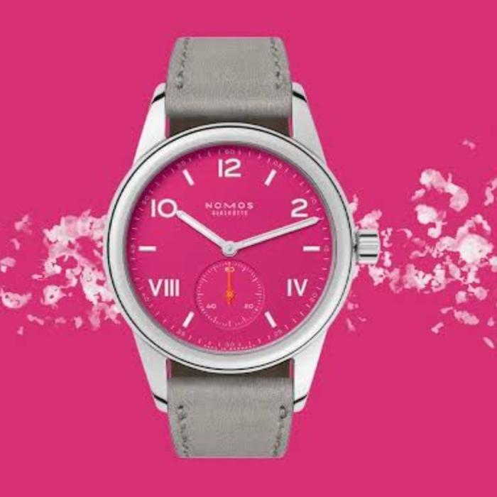 Nomos Glashuette Club DEEP PINK 36 MM REF.711