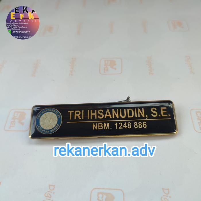 nama dada magnet nama dada kuningan