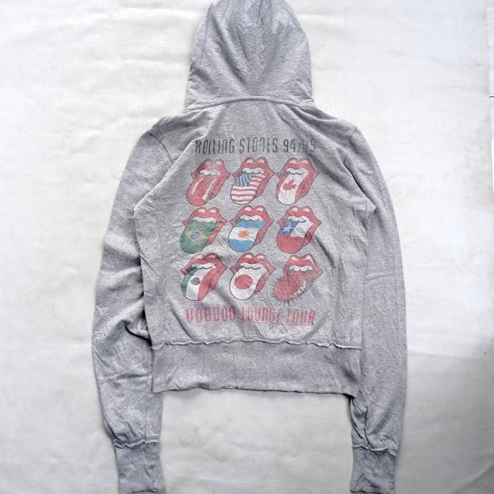 junk food x rolling stones voodo lounge tour hoodie zipper band merchs