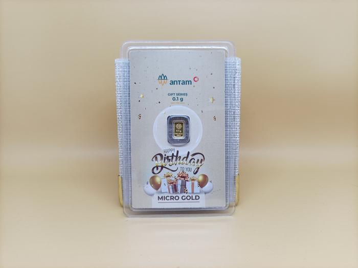Logam Mulia ANTAM micro Happy Birthday 0,1 Gram