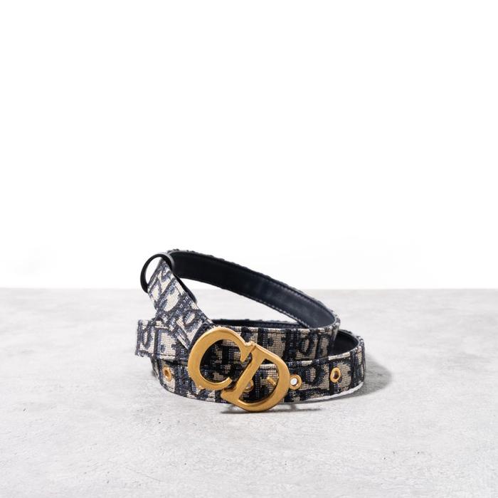 CHRISTIAN DIOR 30 Montaigne Reversible Belt 20mm Blue Oblique - Blue