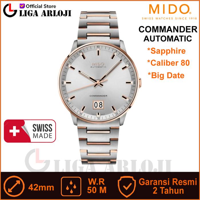 MIDO M021.626.22.031.00 Commander Big Date - Jam Tangan Pria Automatic