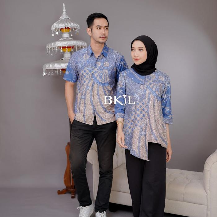 Atasan batik lengan pendek BKIL kemeja dan blouse motif batik terbaru