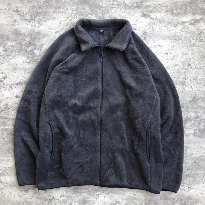 Sweater Pria Jaket Uniqlo Original Grey Second Like New
