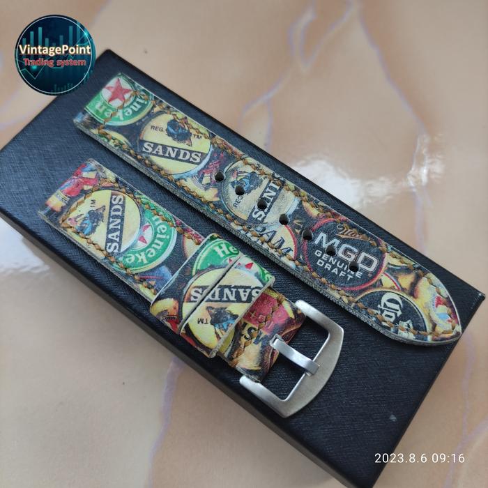 Tali Jam Tangan Strap Kulit Vintage 22 mm New SKU02.1 Heineken