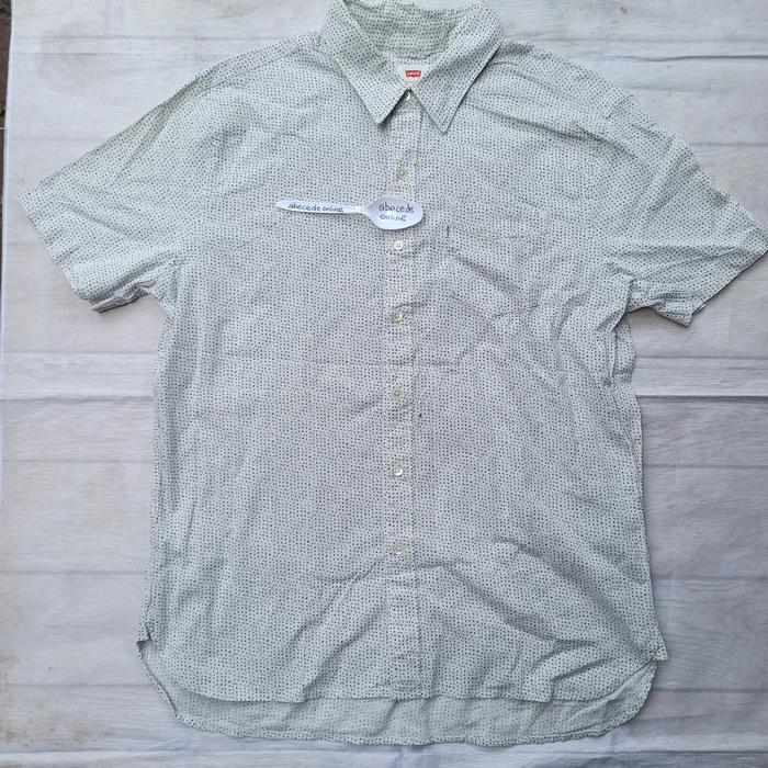LEVIS titik biru putih shirt kemeja size L