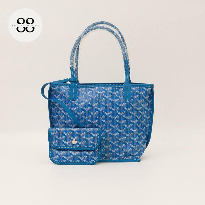 Goyard Anjou Mini Tote Bag Blue Ciel