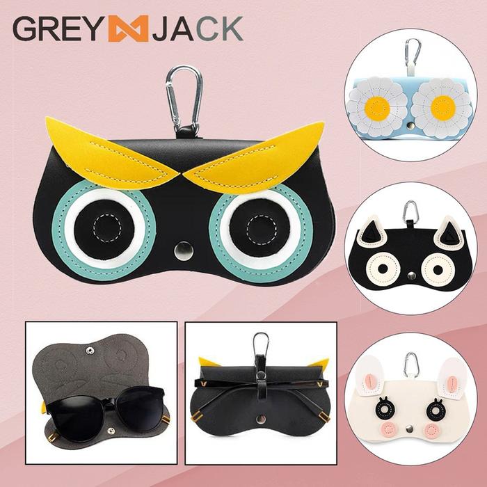 Grey Jack Tempat Kacamata Gantung Simple Kulit Case motif karakter SL 2