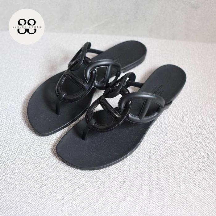 Hermes jelly sandal egerie in black size 36 37