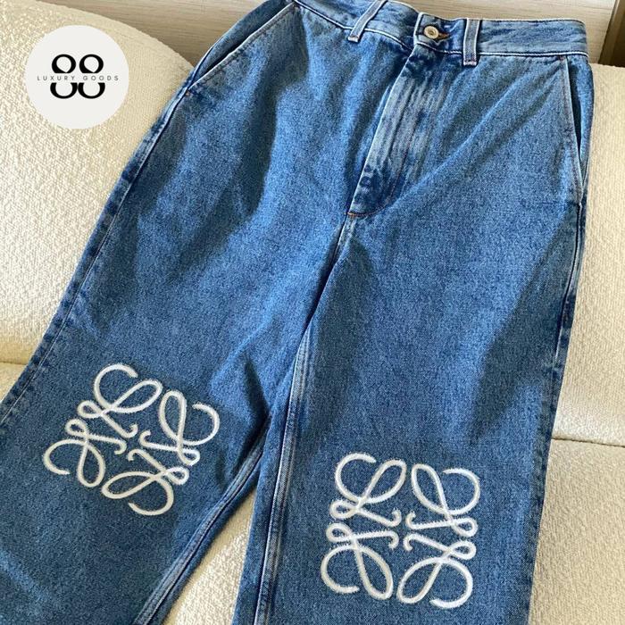 LOEWE Anagram cropped jeans Denim Blue 32 34 36 38