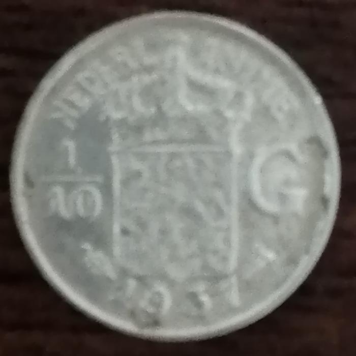 Koin Gulden / Picis 1/10 Cetakan tahun 1937