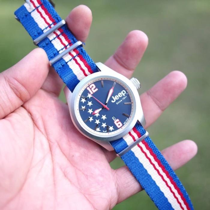 Jam Tangan JEEP Original. Tali Canvas. Diameter 44mm