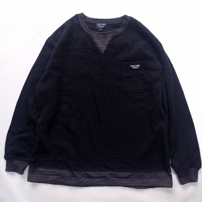 SACSNY Y'SACCS japan pocket two tone crewneck yohji yamamoto cdg apc
