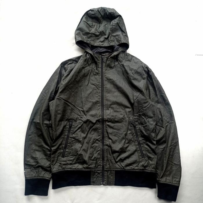 jaket uniqlo japan coated cloth casual hooded jacket XL gorpcore