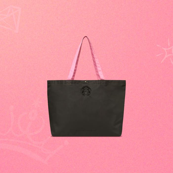 Starbucks Blackpink Shopping Tote Bag Tas Bahu Kain Black Pink